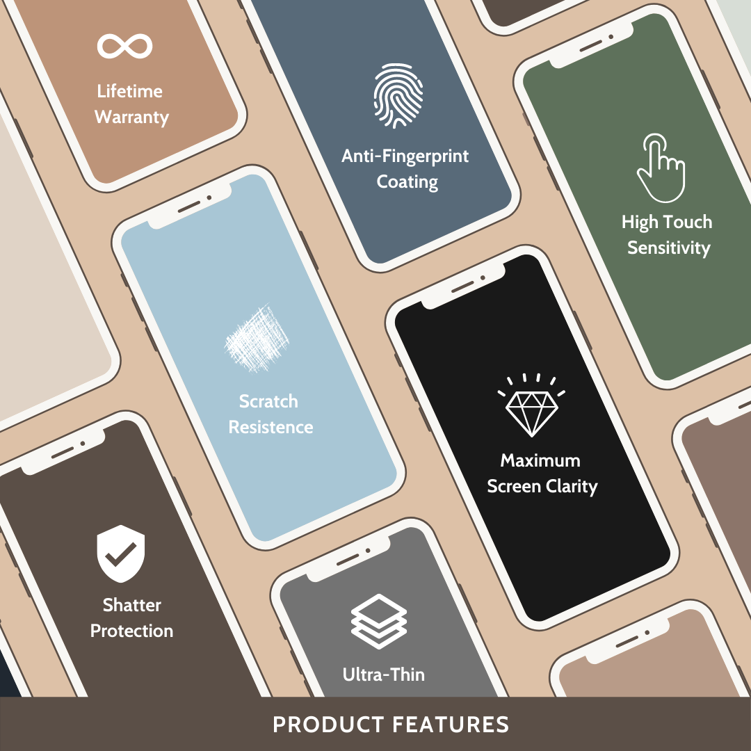 Twin Pack: Nebula™ Tempered Glass Screen Protectors - iPhone