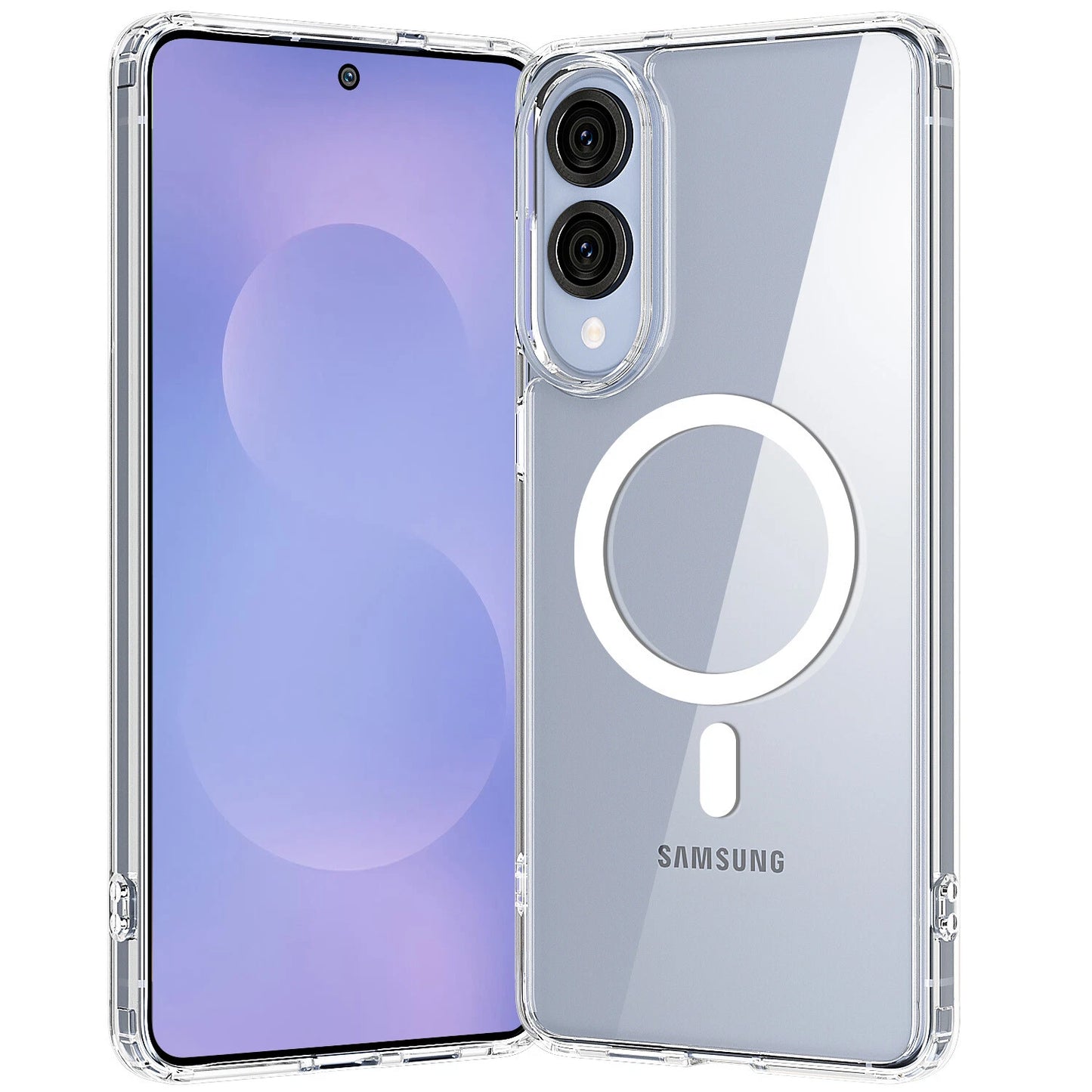 SHELLORY - Samsung Galaxy S25 Edge Magnetic Clear Back Cover Case – Transparent, Shockproof, Slim Fit