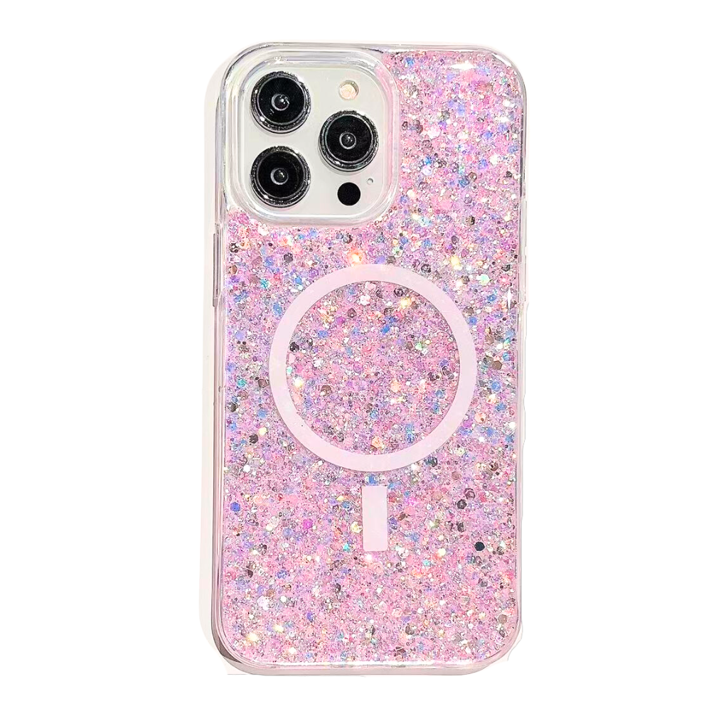 Nebula iPhone 13 Pro Magic Glitter Case Pink